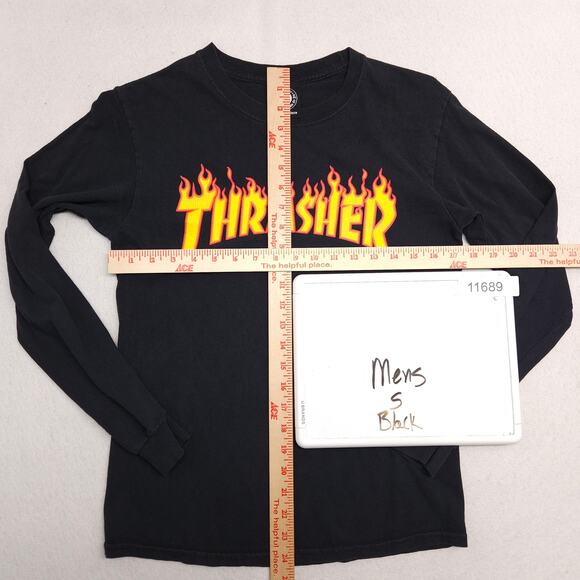 Thrasher Magazine Casual Crew Neck Graphic T Shirt Mens Size Small S Black - Picture 5 of 9